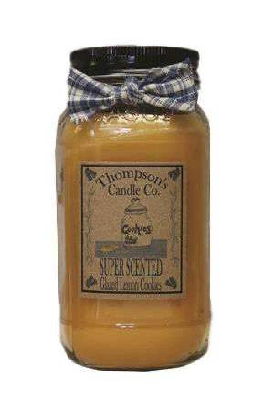 Candles & Warmers * | 100% Guarantee Thompson'S Candle Company Large Mason Jar Candle Glazed Lemon Cookies