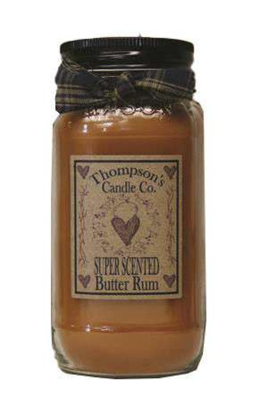 Candles & Warmers * | Lower Price Thompson'S Candle Company Large Mason Jar Candle Butter Rum