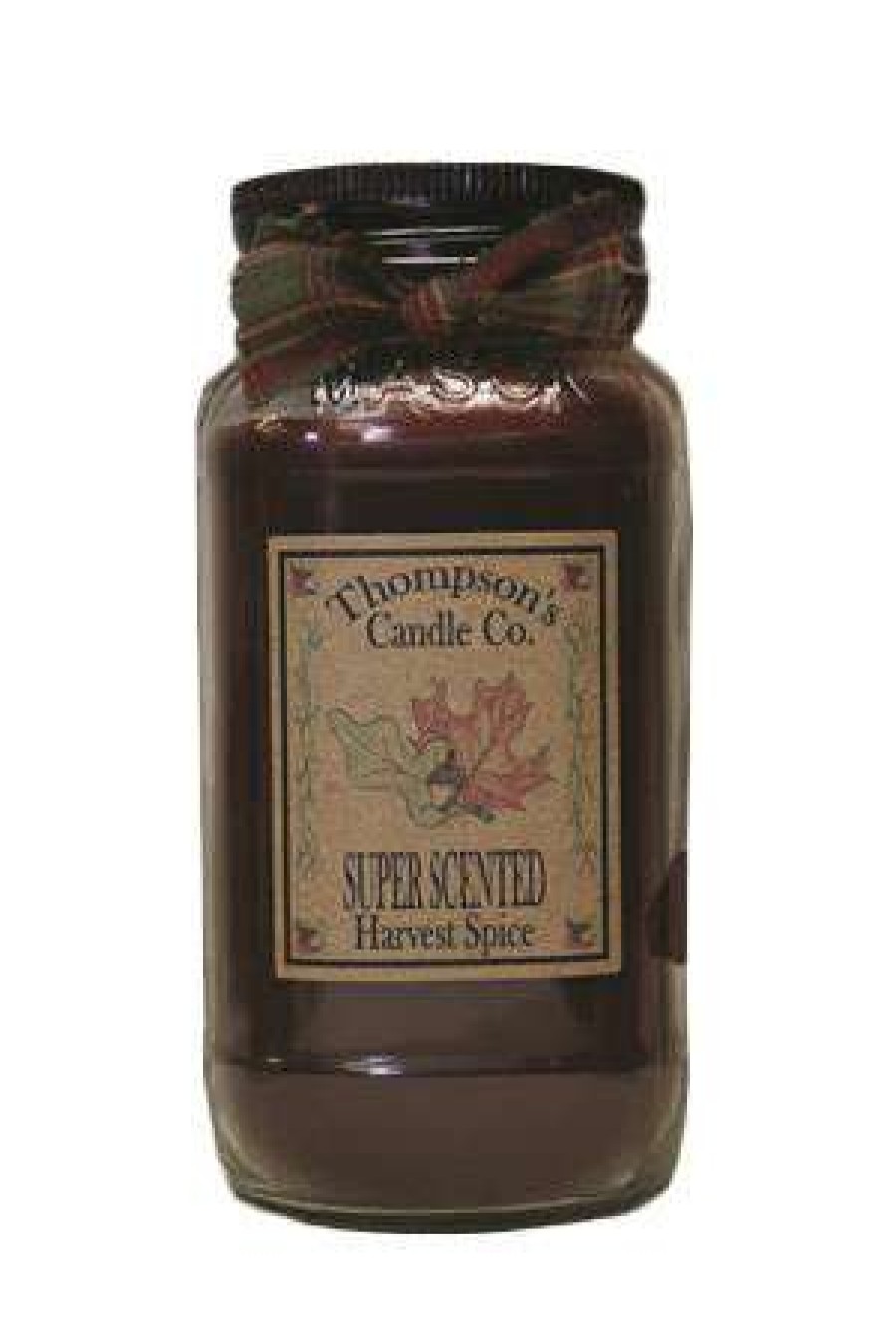 Candles & Warmers * | Clearance Thompson'S Candle Company Large Mason Jar Candle Harvest Spice