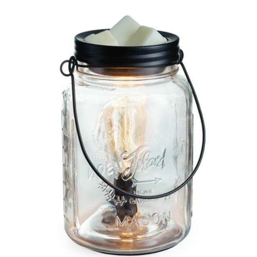 Candles & Warmers * | 100% Guarantee Candle Warmers Mason Jar Vintage Bulb Illumination Warmer