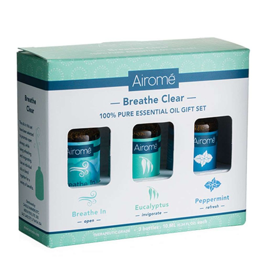 Candles & Warmers * | New In Candle Warmers Airome Breathe Clear Giftset