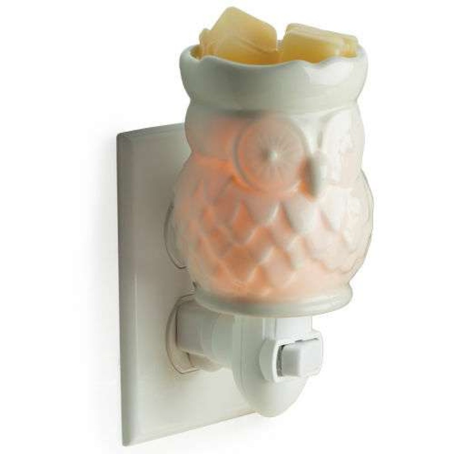 Candles & Warmers * | Exactly Discount Candle Warmers Owl Pluggable White