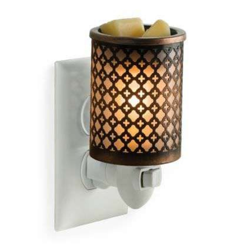 Candles & Warmers * | Exclusive Candle Warmers Moroccan Metal Pluggable Fragrance Warmer