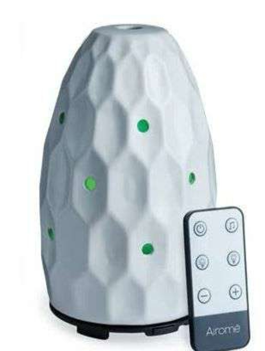 Candles & Warmers * | Classical Candle Warmers White Hexagon Spa Sounds Electric Diffuser