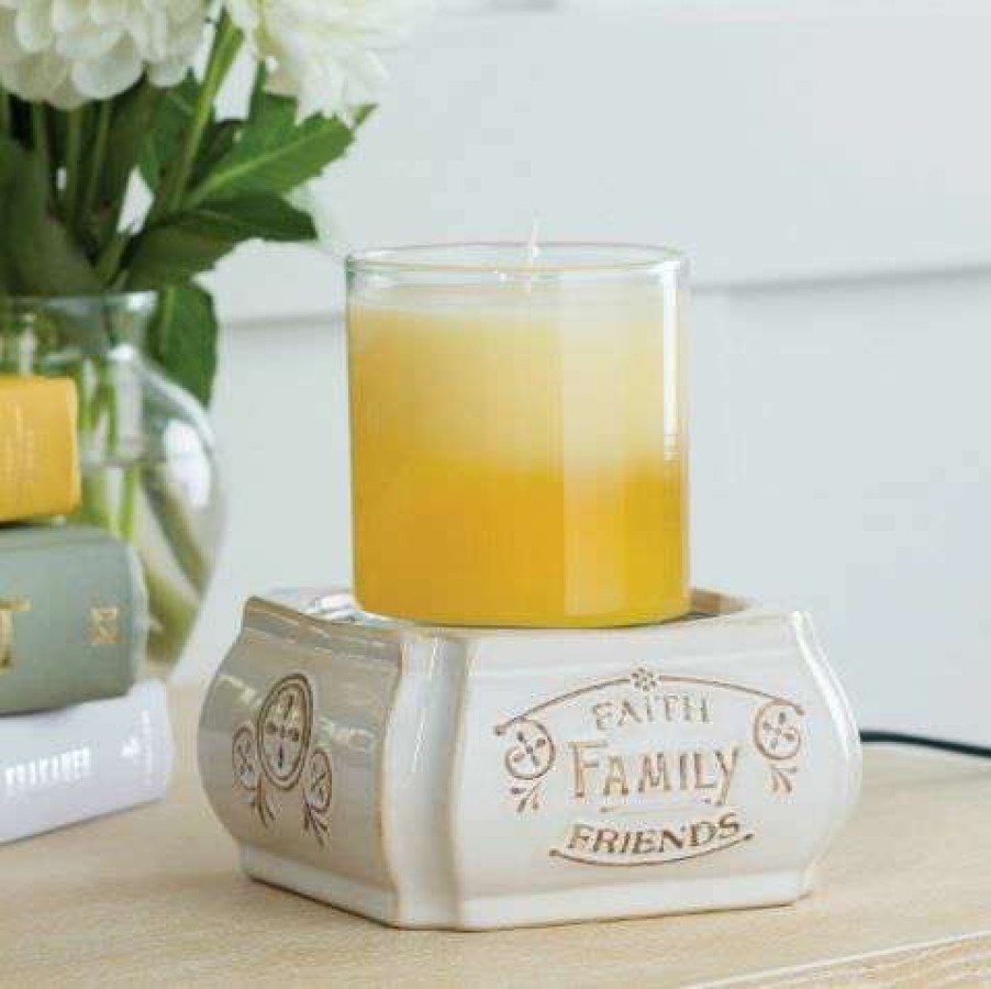 Candles & Warmers * | Lower Price Candle Warmers Faith, Family, Friends Fragrance Warmer